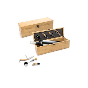 Caja de Bambu para una Botella HO0107